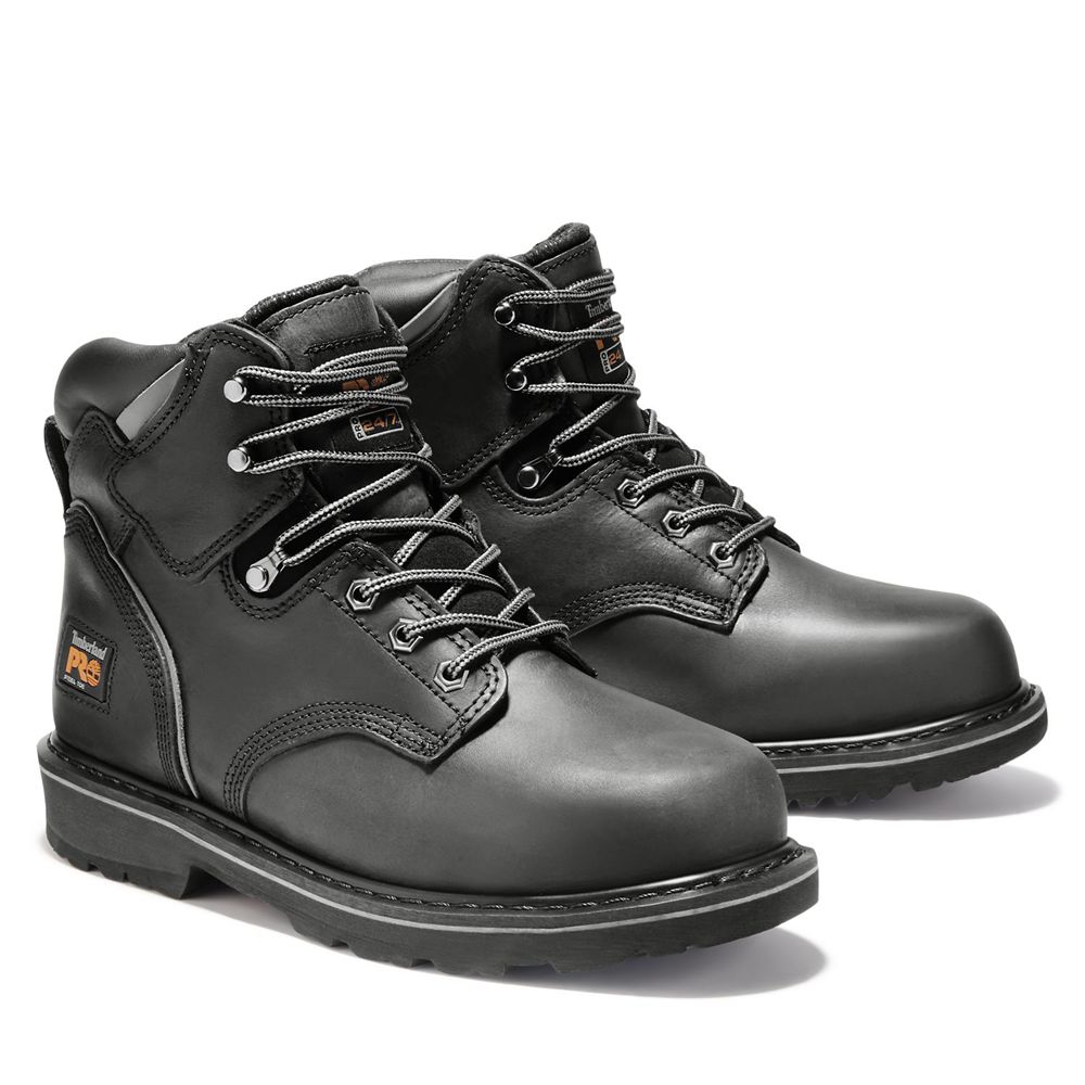 Botas de Trabajo Timberland Hombre Pro® Pit Boss 6\" Steel Toe Negras - Chile XOM-512803